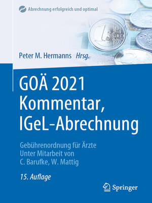 cover image of GOÄ 2021 Kommentar, IGeL-Abrechnung